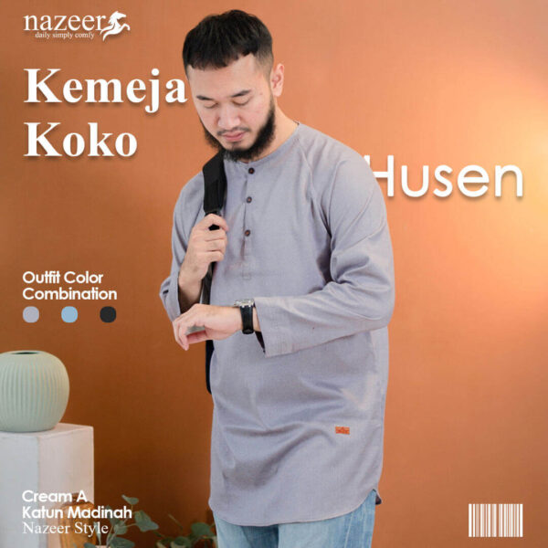 KEMEJA KOKO PRIA HUSEN - Gambar 3