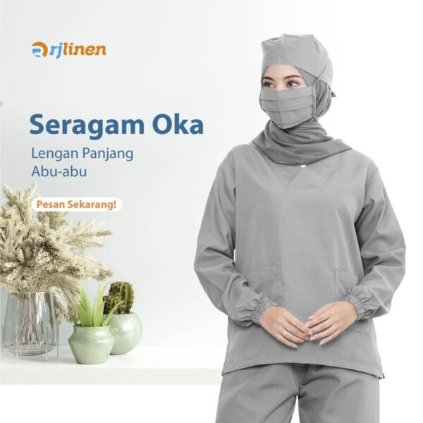 SETELAN SERAGAM OKA LENGAN PANJANG ( UNISEX ) - Gambar 2