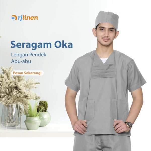 SETELAN SERAGAM OKA LENGAN PENDEK (UNISEX) - Gambar 2