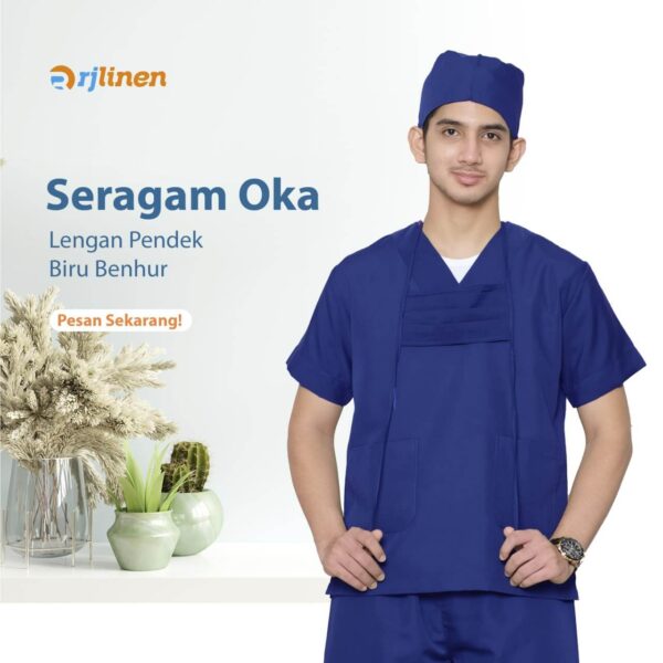 SETELAN SERAGAM OKA LENGAN PENDEK (UNISEX) - Gambar 3