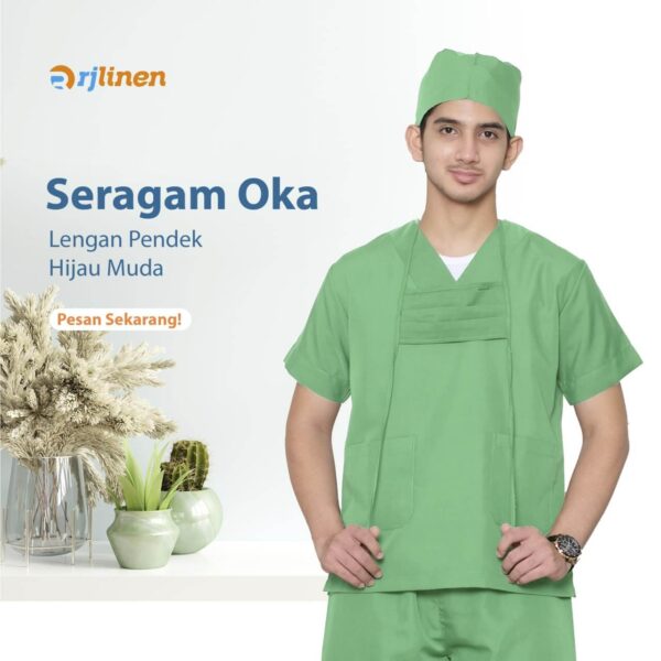 SETELAN SERAGAM OKA LENGAN PENDEK (UNISEX) - Gambar 17