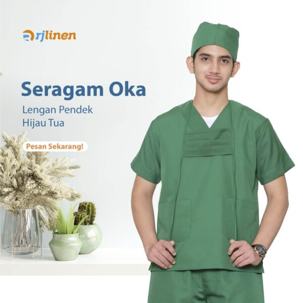 SETELAN SERAGAM OKA LENGAN PENDEK (UNISEX) - Gambar 5