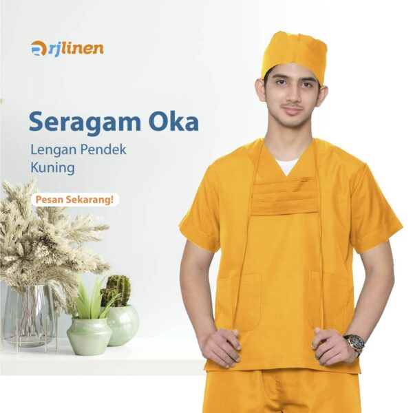 SETELAN SERAGAM OKA LENGAN PENDEK (UNISEX) - Gambar 7