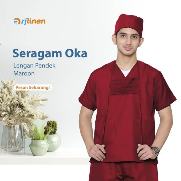 SETELAN SERAGAM OKA LENGAN PENDEK (UNISEX) - Gambar 8