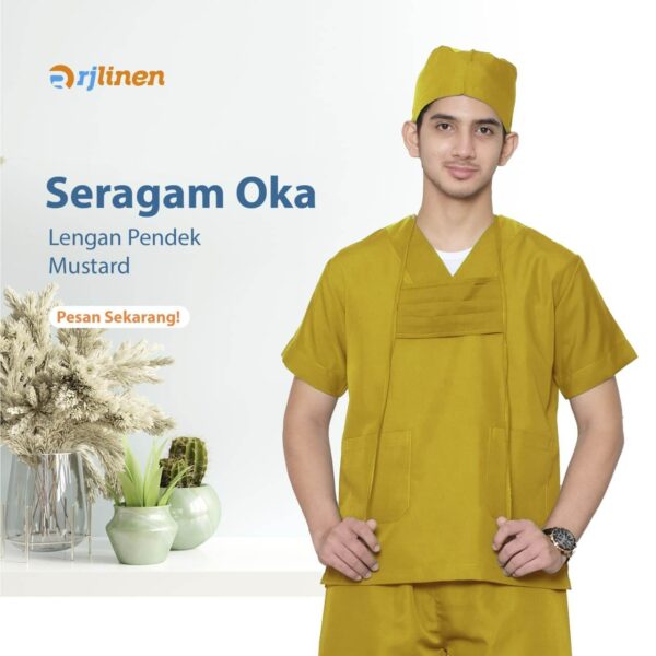 SETELAN SERAGAM OKA LENGAN PENDEK (UNISEX) - Gambar 9