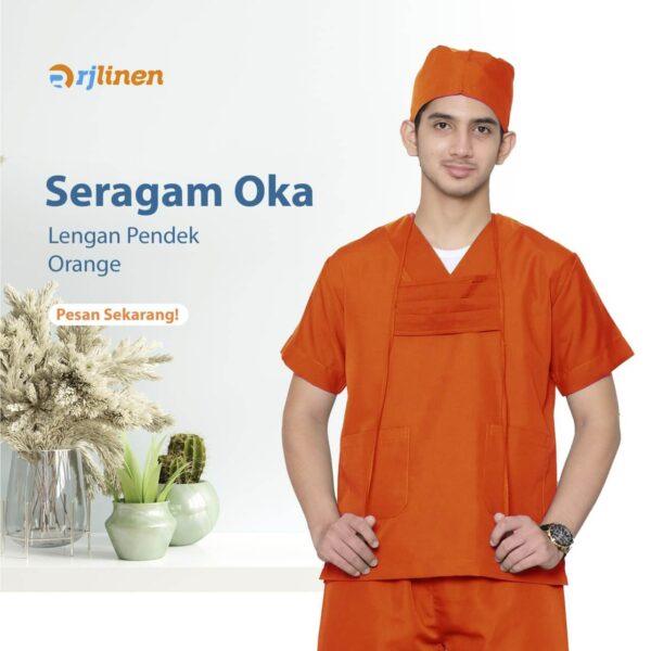 SETELAN SERAGAM OKA LENGAN PENDEK (UNISEX) - Gambar 11