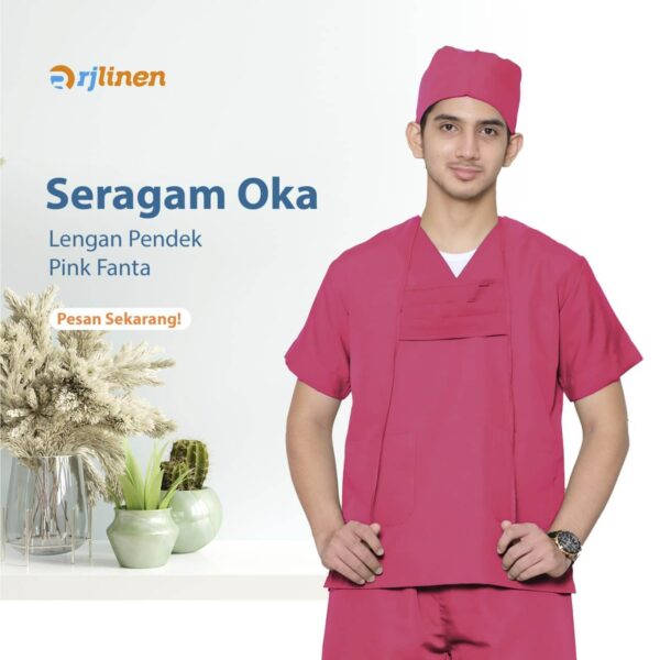 SETELAN SERAGAM OKA LENGAN PENDEK (UNISEX) - Gambar 12
