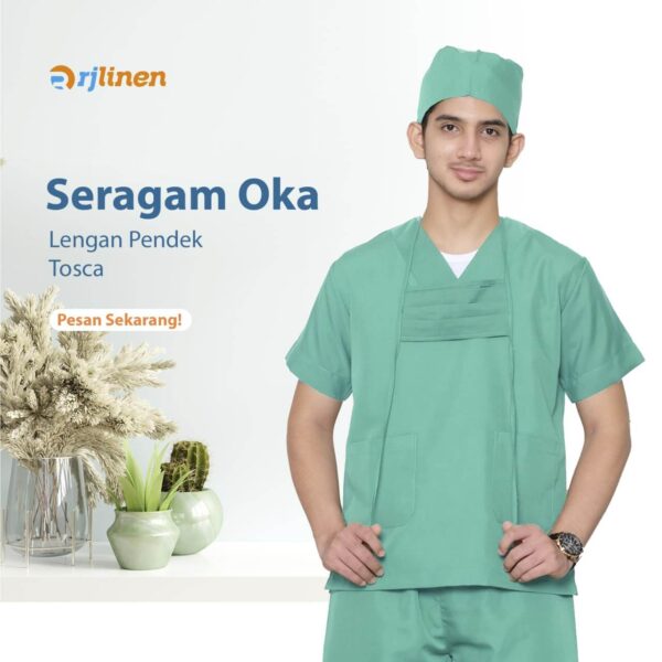 SETELAN SERAGAM OKA LENGAN PENDEK (UNISEX) - Gambar 15