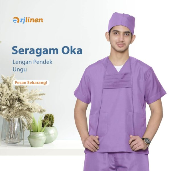 SETELAN SERAGAM OKA LENGAN PENDEK (UNISEX) - Gambar 16