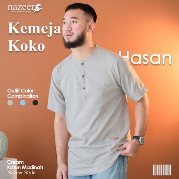 KEMEJA KOKO PRIA HASAN - Gambar 5