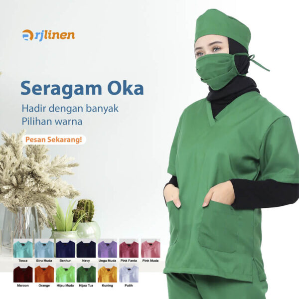 SETELAN SERAGAM OKA LENGAN PENDEK (UNISEX)