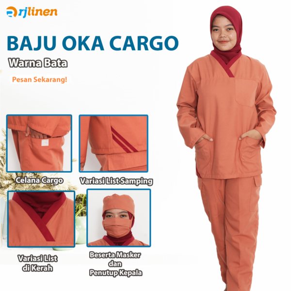 Setelan Seragam OKA Model Celana Cargo - Gambar 3