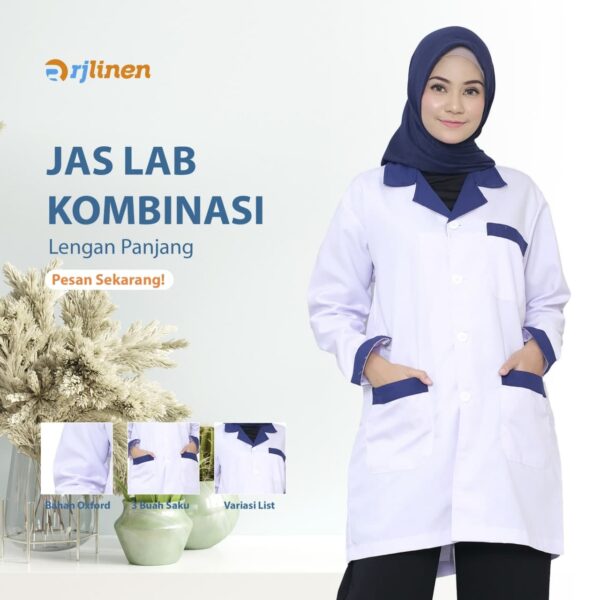 Jas Lab Model Kombinasi Lengan Panjang - Gambar 2