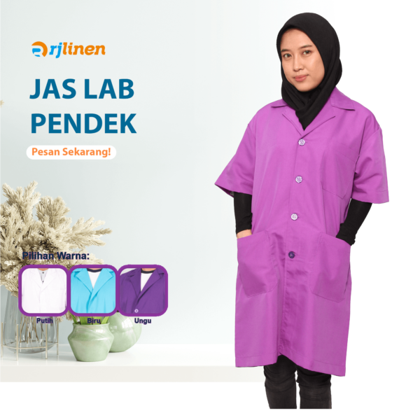 Jas Lab Lengan Pendek ( Unisex ) - Gambar 2