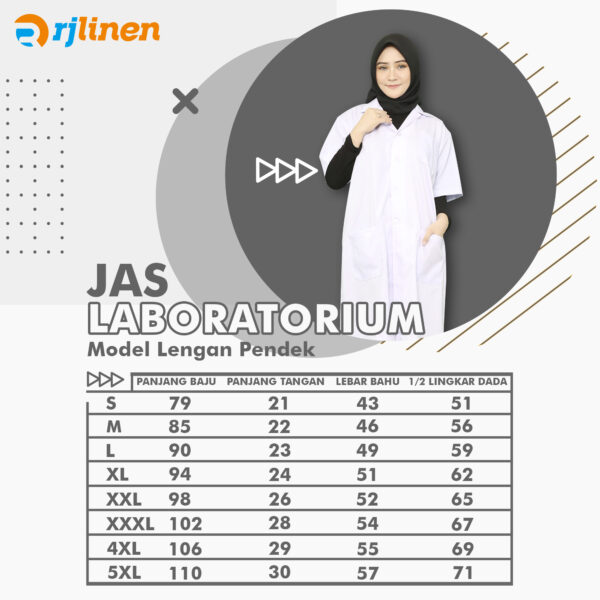 Jas Lab Lengan Pendek ( Unisex ) - Gambar 4