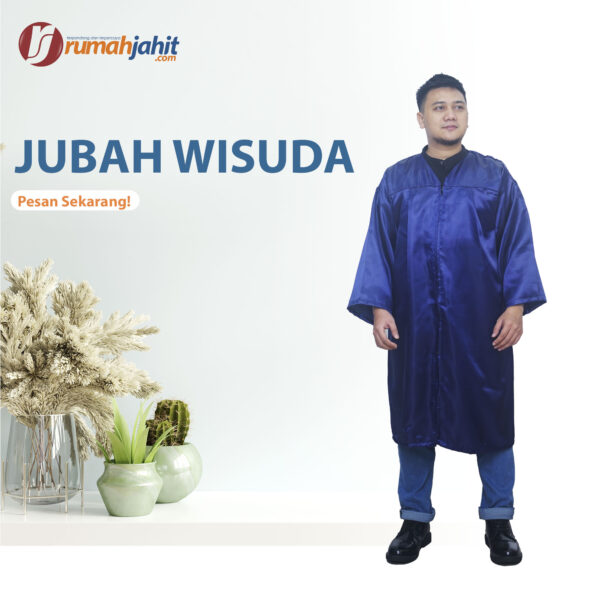 Jubah Wisuda Dewasa (Saten) - Gambar 2